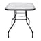 Flash Furniture Tory 27.5-in x 47.25-in Patio Table w/Tempered Glass Top w/Umbrella Hole and Steel Tube Frame, Blk FV-FRB7-120-7W-BLK-GG - alternate 2